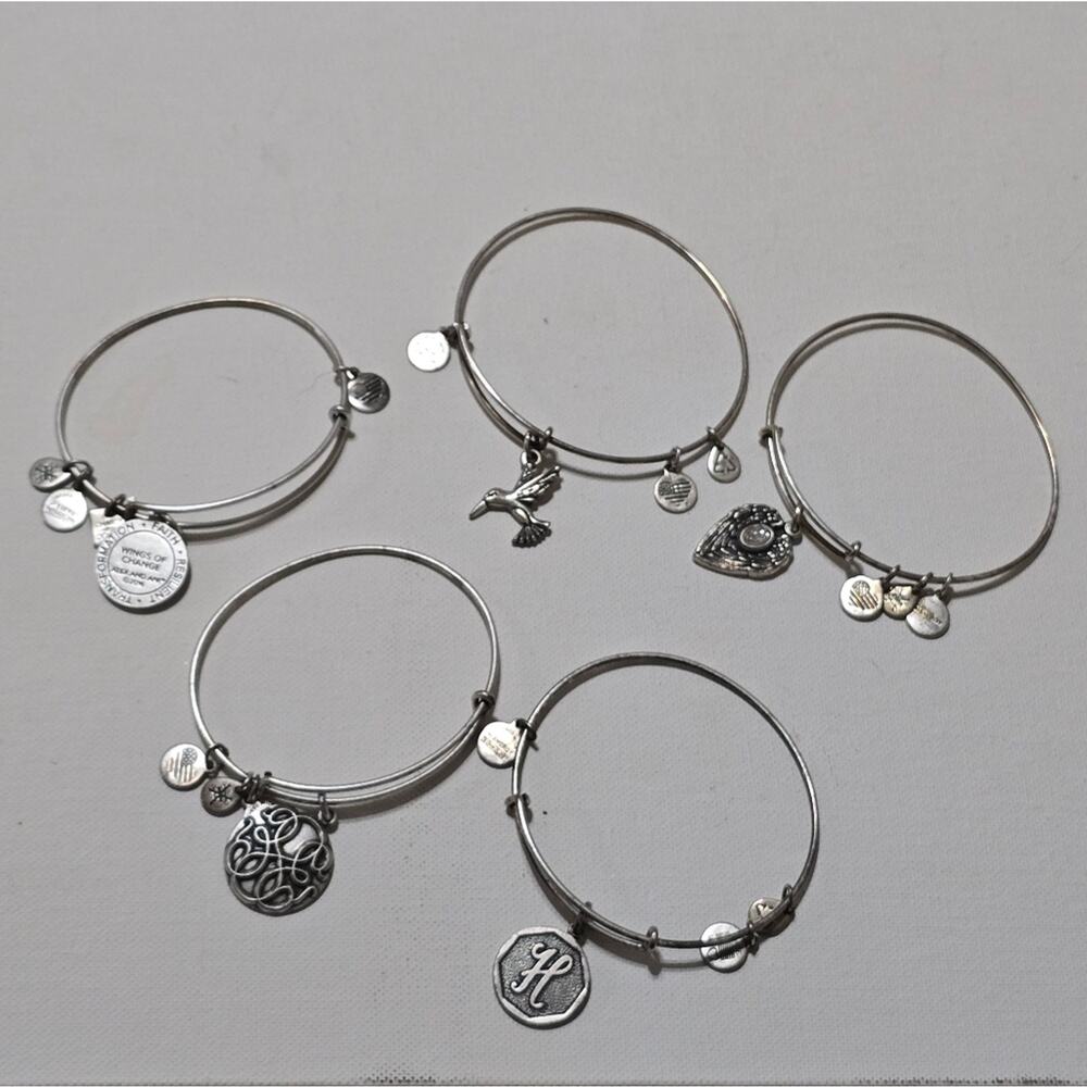 Alex and Ani Bundle Lot‎ of 5 Charm Bracelets 2013 2015